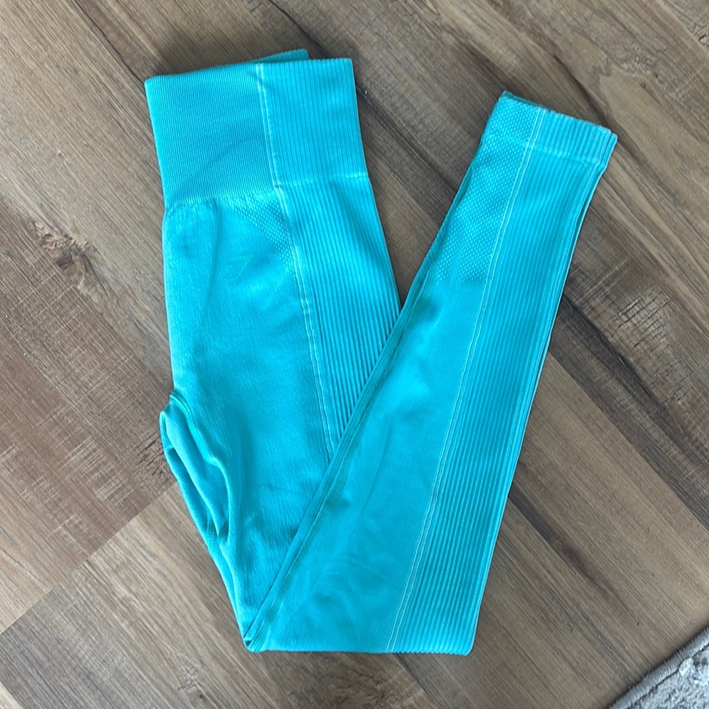GYMSHARK SEAMLESS LEGGINGS HIGH RISE -SMALL- TEAL